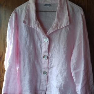 100% Linen Habitat (brand) Med Ladies Blouse
